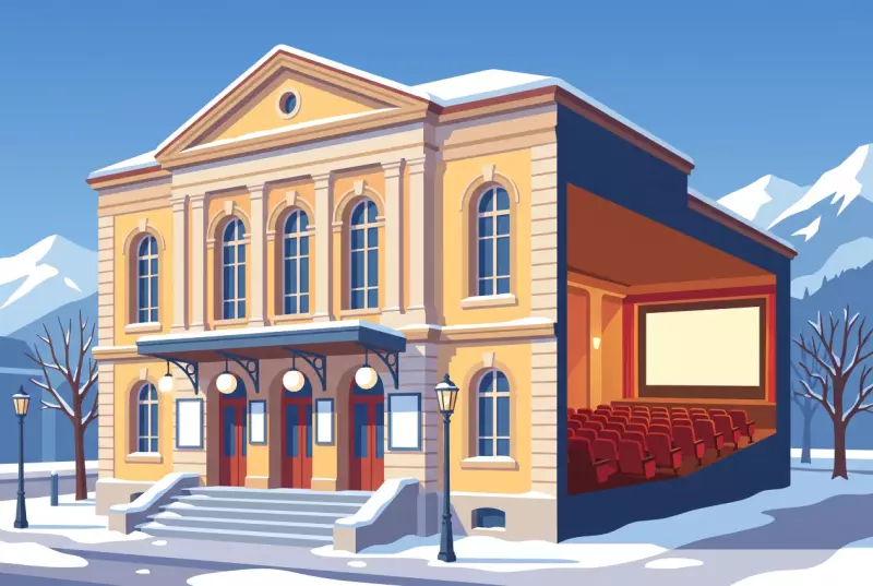 Illustration du Ciné Casino du Locle et de sa salle, dans le bâtiment du Casino-Théâtre