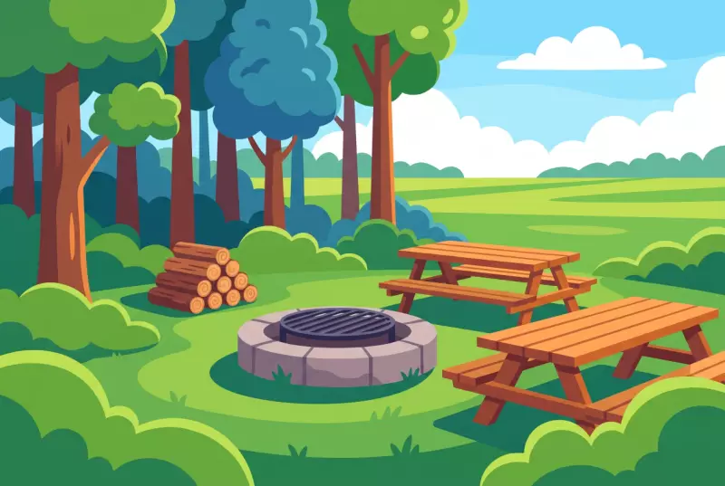 Illustration de la place de grillades et de pique-nique de Fräschels
