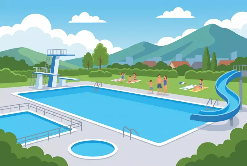 Illustration de la piscine de la Fleur-de-Lys à Prilly