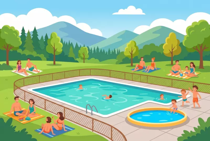 Illustration de la piscine de plein air de Sorens en Gruyère