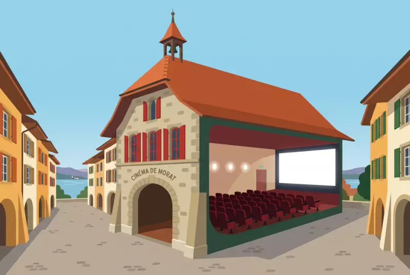 Illustration du cinéma de Morat installé dans une ancienne caserne de pompiers de la vieille ville