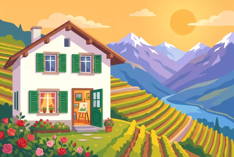 Illustration de la maison-musée Olsommer à Veyras, au-dessus de Sierre