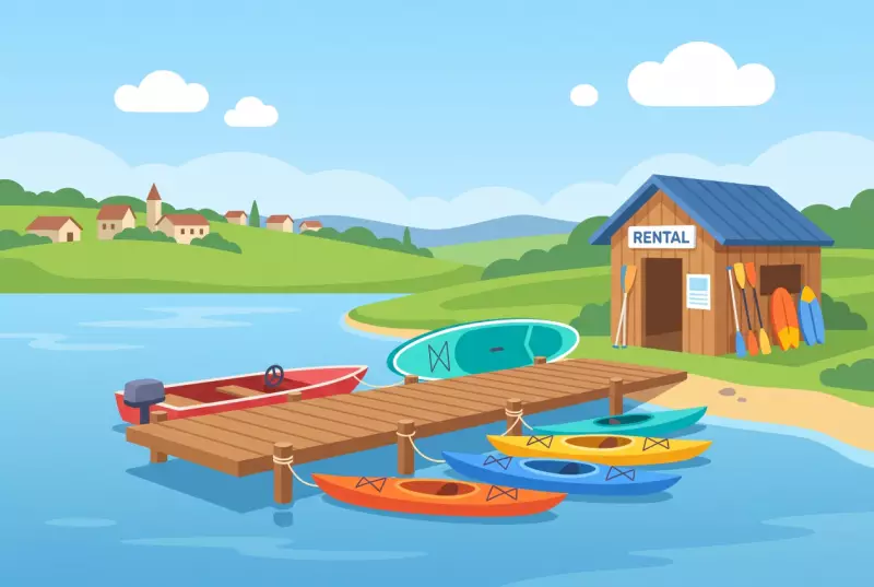 Illustration d'Aventure Gruyère à Corbières : bateau sans permis, kayaks et paddle géant sur le lac de la Gruyère