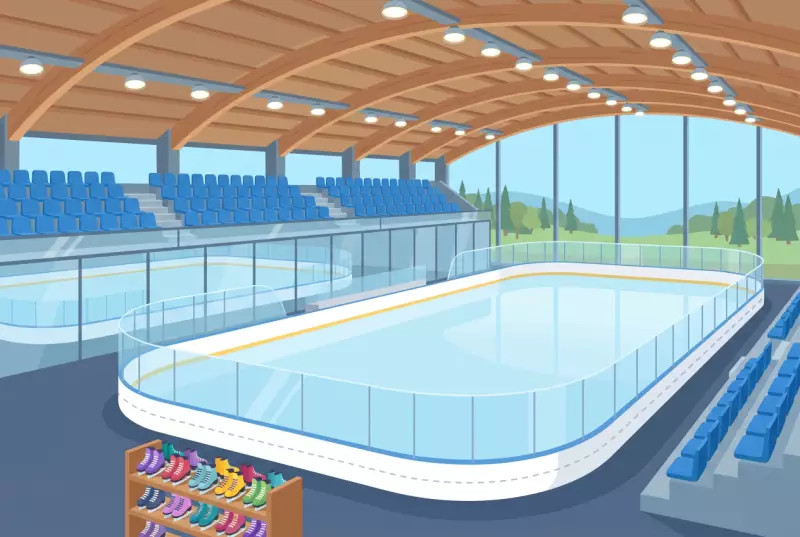 Illustration des deux surfaces de glace de la patinoire couverte de Porrentruy