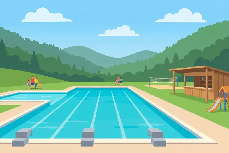 Illustration de la piscine de plein air de Saint-Imier, bassins et aire de jeux