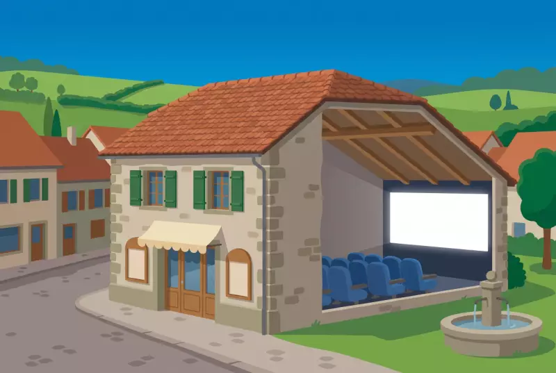 Illustration du cinéma de village d'Oron-la-Ville et de ses petites salles