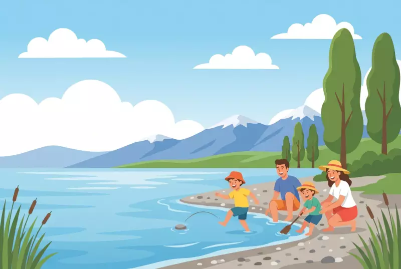 Illustration de la plage du Boiron à Tolochenaz au bord du Léman, cadre naturel