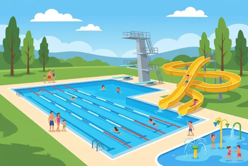 Illustration of the outdoor swimming pool in Payerne