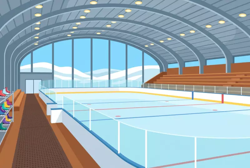 Illustration de la patinoire couverte de Saint-Imier et de ses gradins vides