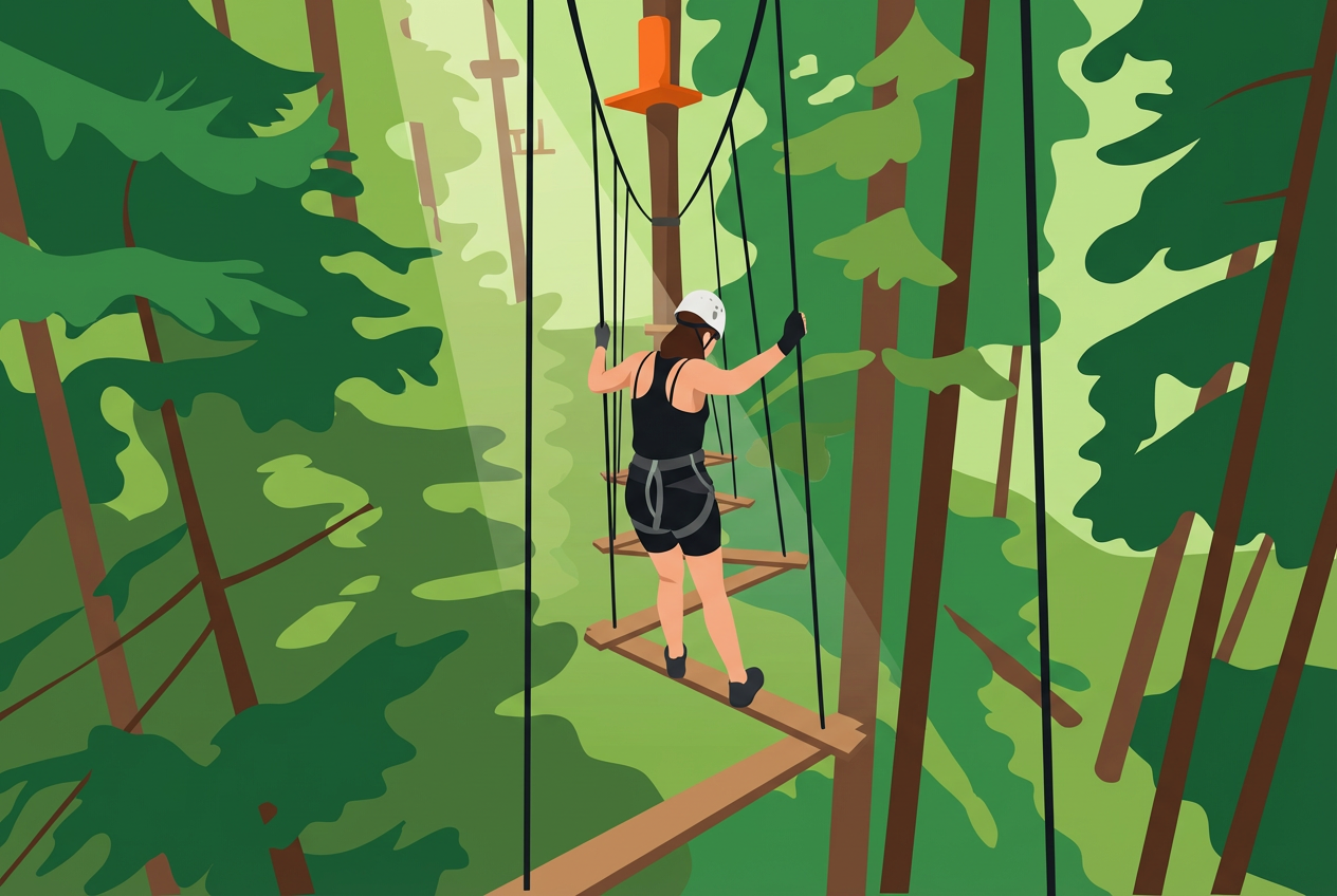 Accrobranche en famille à l’Organic Adventure Park de Champéry