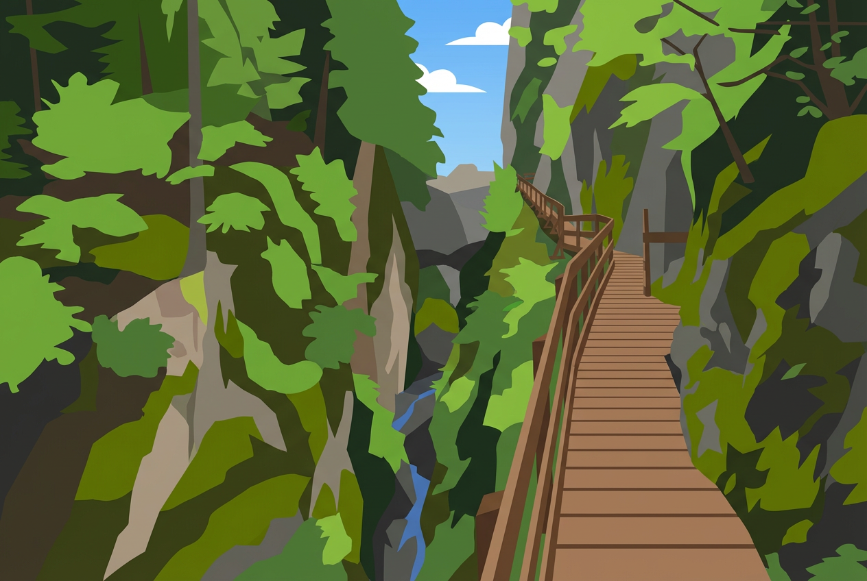 Balade aux Gorges mystérieuses de Tête‑Noire à Trient