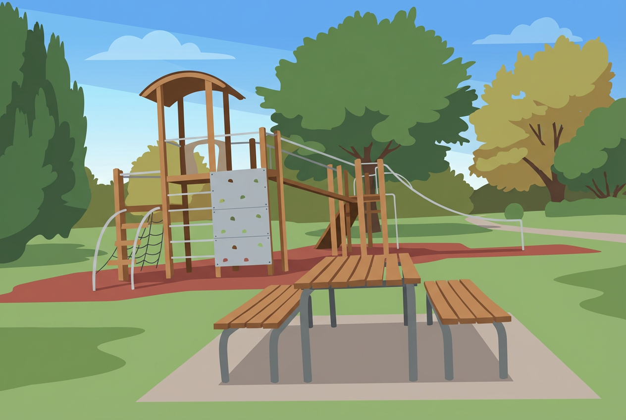 Jardin public de la Dôle: une jolie aire de jeux à Gland