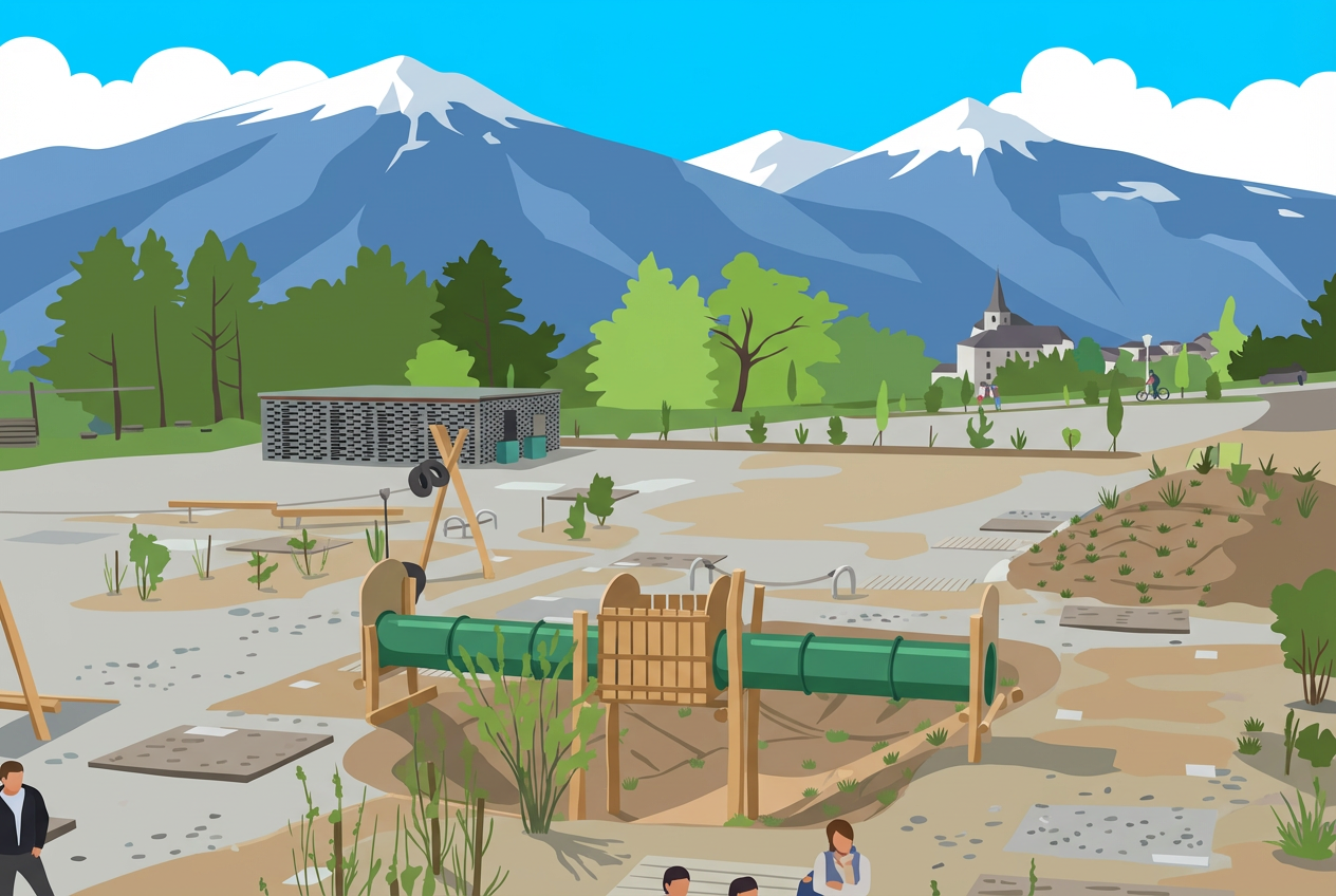 Obabao, espace ludique extérieur à Venthône (Valais)