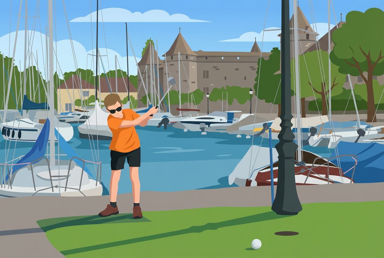CityGolf au bord du Léman: Morges–Préverenges en famille