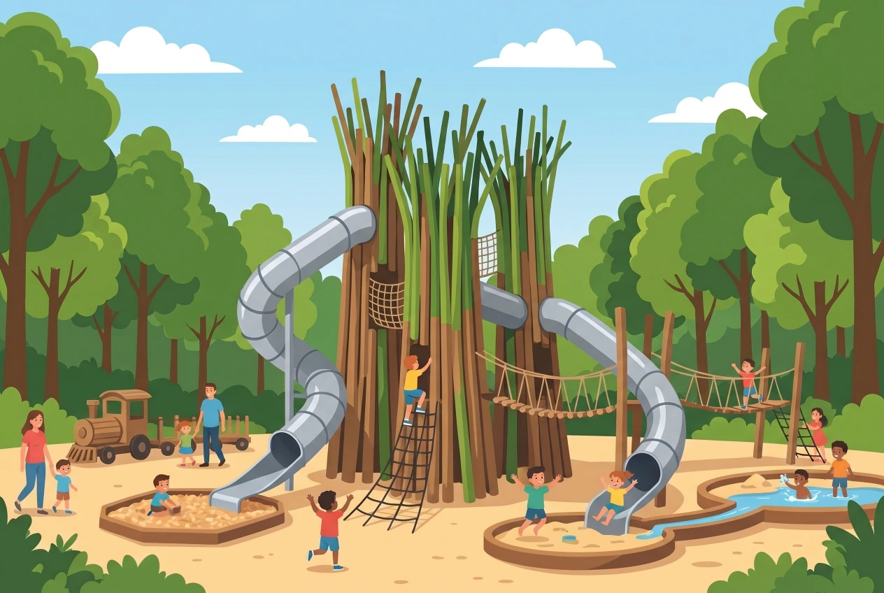 Illustration de la place de jeux du Bois-de-la-Bâtie à Genève