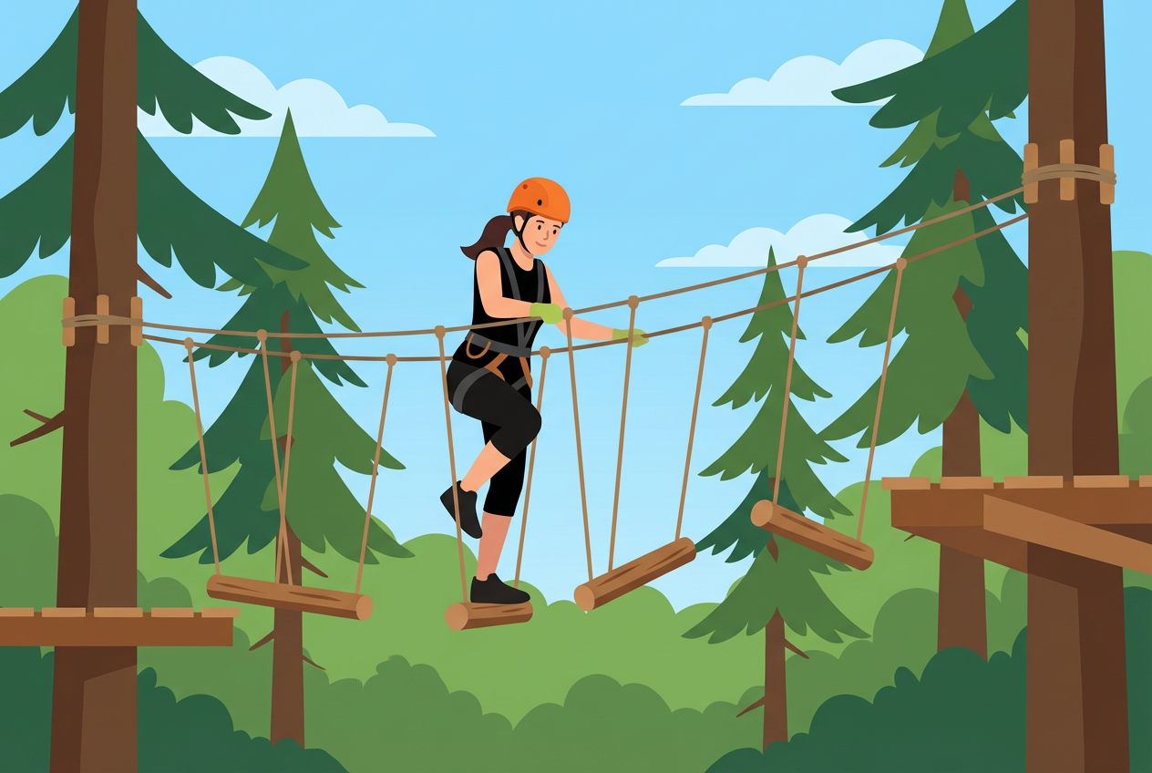 Parc d'accrobranche – Forêt Aventures Saas‑Fee (VS)