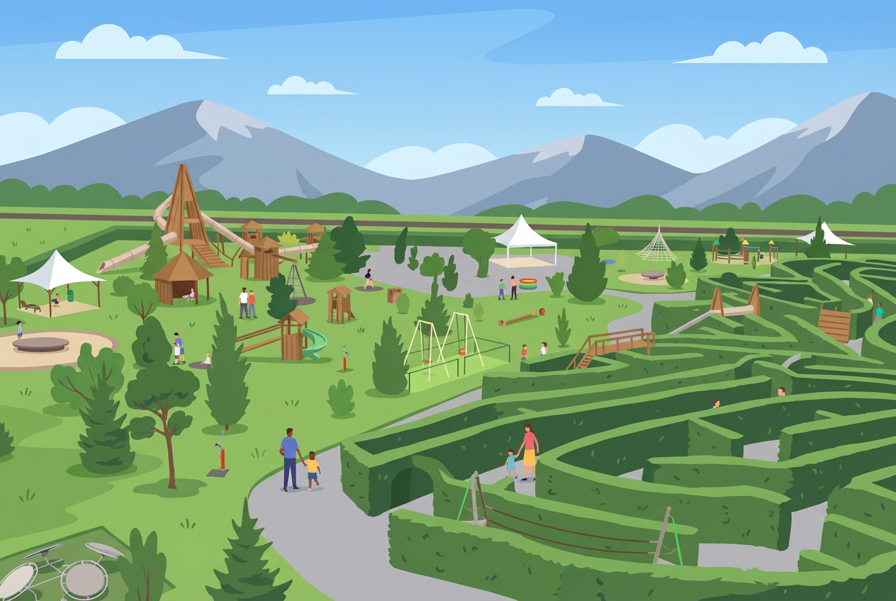 Se perdre et s’amuser au Labyrinthe Aventure d’Evionnaz