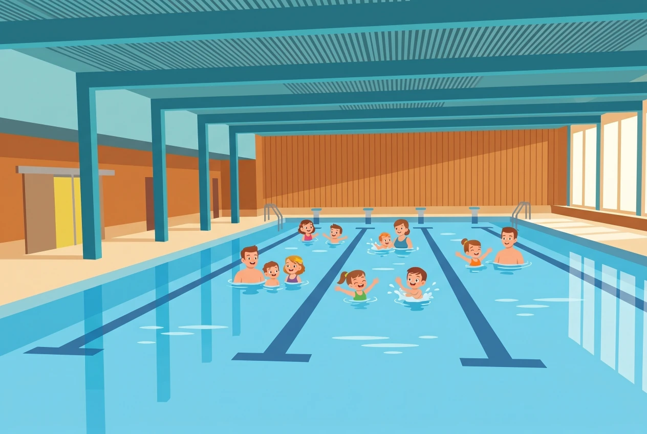 Illustration de la piscine couverte des Mousquetaires à La Tour-de-Peilz
