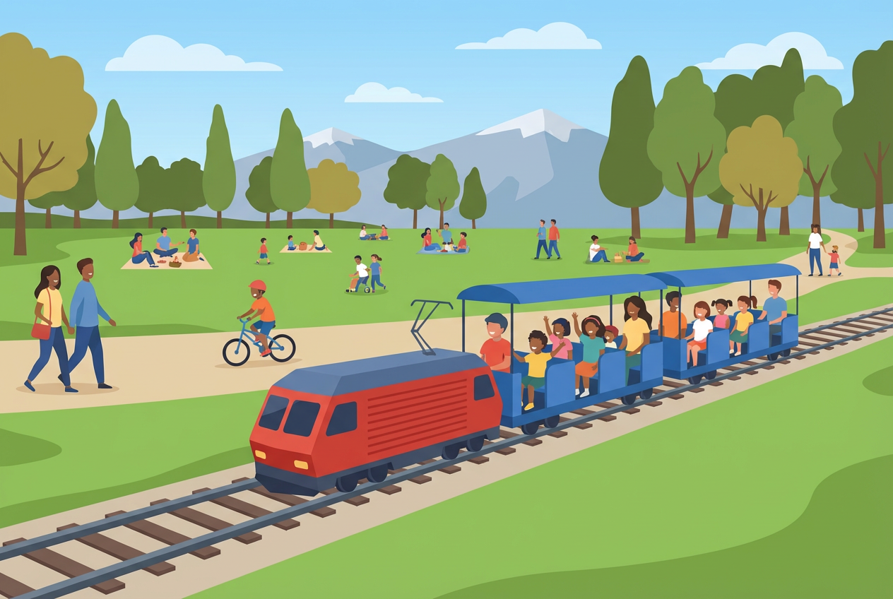 Le P’tit train de Lausanne‑Vidy au Parc Bourget