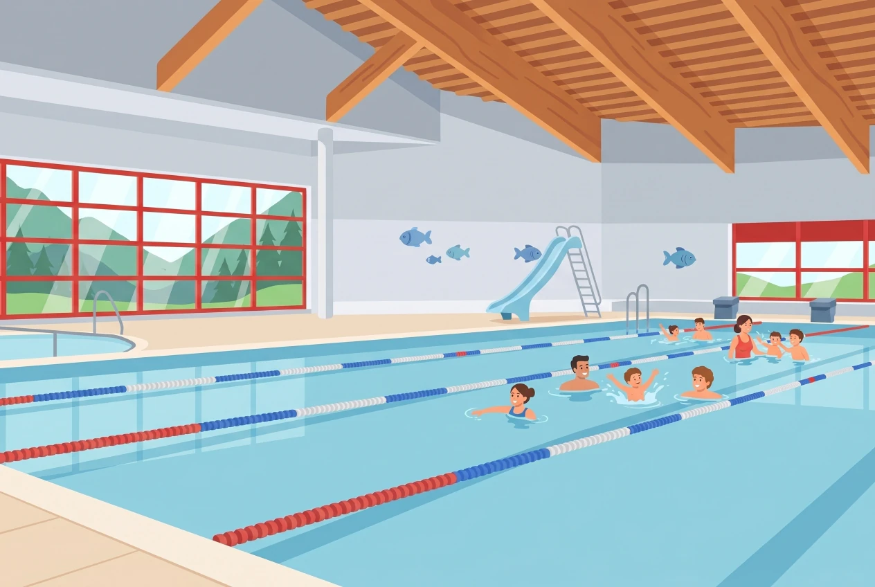 Illustration de la piscine couverte de la Vallée de Joux au Sentier