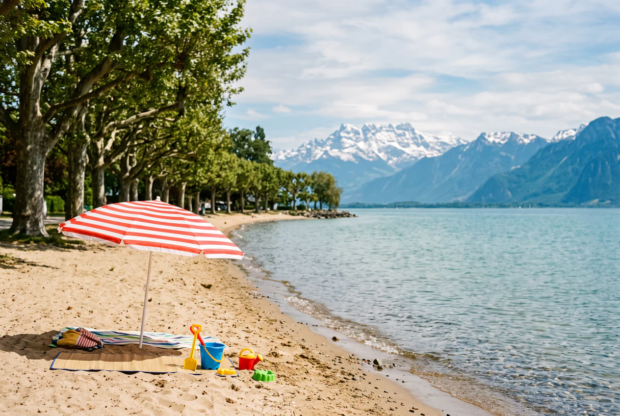 Les plus belles plages du Léman avec des enfants : de Genève à Rolle